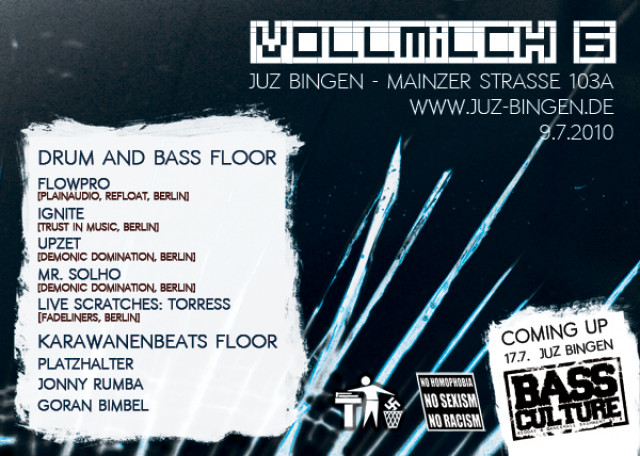 09.07.2010 Vollmilch 6 @Juz Bingen - Eintrittskarten Tickets - Bingen
