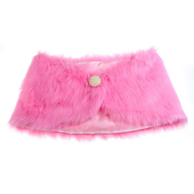 Rosa Kunst Pelz Jacke - Kleidung Schmuck Accessoires - Kassel