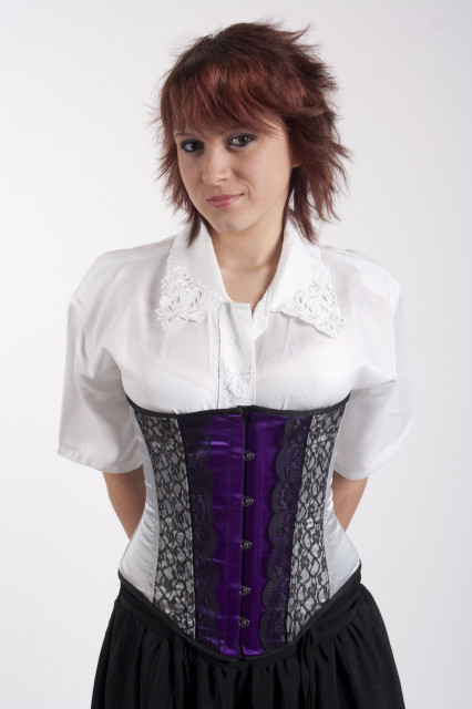 Silbergrau Satinkorsett - Kleidung Schmuck Accessoires - Wilhelmshaven