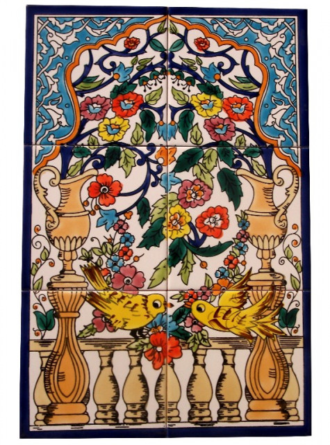 Wunderschöne handbemalte Fliesen - Fliesenbild - Frostbeständig - Orientalischer - Handwerk Hausbau Garten - Weil am Rhein