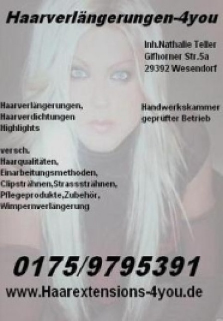 Haarverlängerung Verdichtung Extensions Wimpernverlängerung Braunschweig wolfsbu - Wellness Gesundheit - Gifhorn