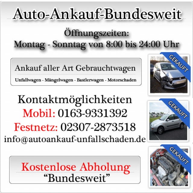 Transporter Ankauf Dortmund Hamm Essen Köln Soest - Autos nach Marken - Bundesweit