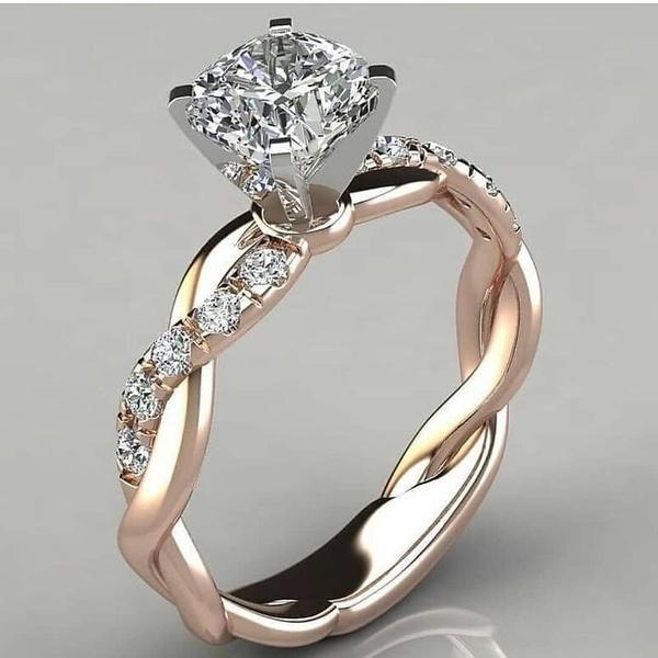 Neuestes Design, wunderschöner 925 Sterling Silber zweifarbiger Damen Ring - Kleidung Schmuck Accessoires - Berling