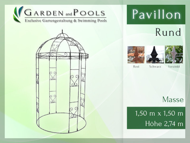 Romantiker Pavillon Rund Metallpavillon - Handwerk Hausbau Garten - Stadhagen