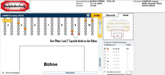 2 Tickets Bläck Fööss Silvester 2009/10 Topsicht , direkt an der Bühne - Eintrittskarten Tickets - Dortmund