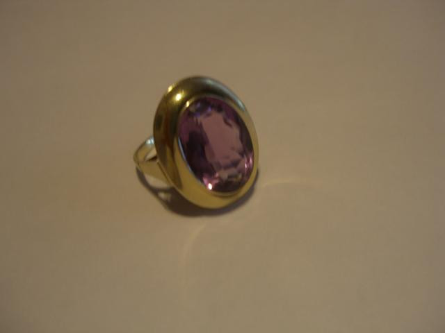 Damen Ring 585 Gelb Gold massiv , Amethyst - Kleidung Schmuck Accessoires - Berlin