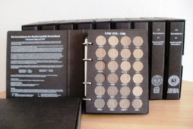 BRD Münzsammlung (Kursmünzen) bestehend aus 1253 Münzen, - Hobby Spiele - Solingen