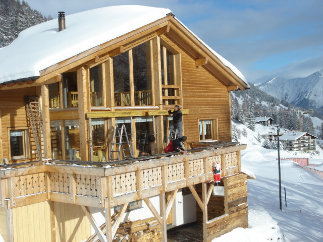 Schweiz: Davos,Lux. Ferienchalet 7Pers. mit Whirlpool/Sauna - Ferienwohnung Haus - Davos Dorf