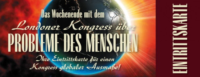 Kongress über Problem des Menschen - Eintrittskarten Tickets - Hamburg