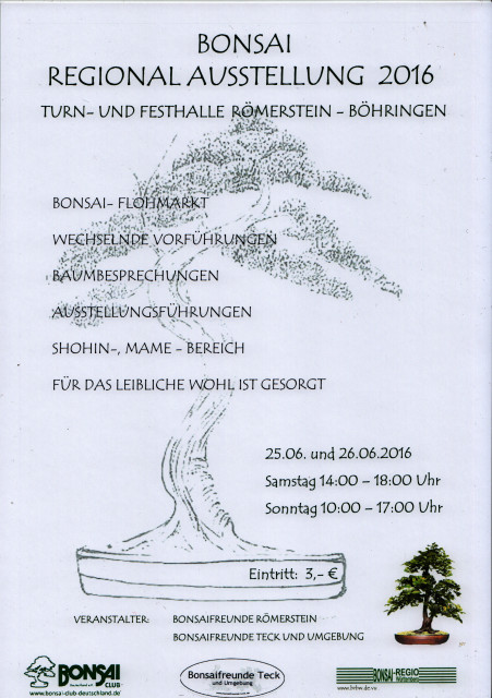 BONSAI REGIO AUSSTELLUNG 2016 - Hobby Spiele - Böhringen