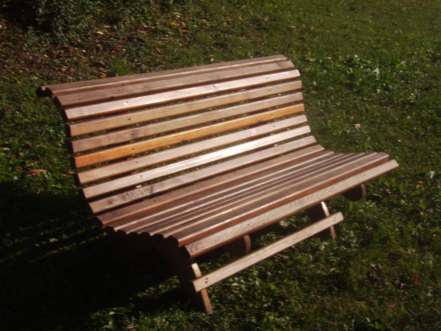 Hausbänke Kiefer/Föhre massiv fertig lasiert (Schreinerarbeit) - Handwerk Hausbau Garten - Tyrlaching