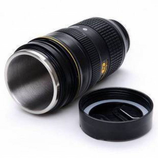 DSLR Nikon Objektiv Kaffee Becher mit 20-70mm - Essen Trinken Genuss - Solms
