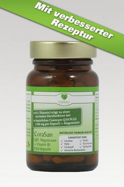 CoraSan Q10 Vital-Kapseln mit Vitamin B1 (Thiamin) und Magnesium aus Meerwasser, - Kleidung Schmuck Accessoires - Radeberg