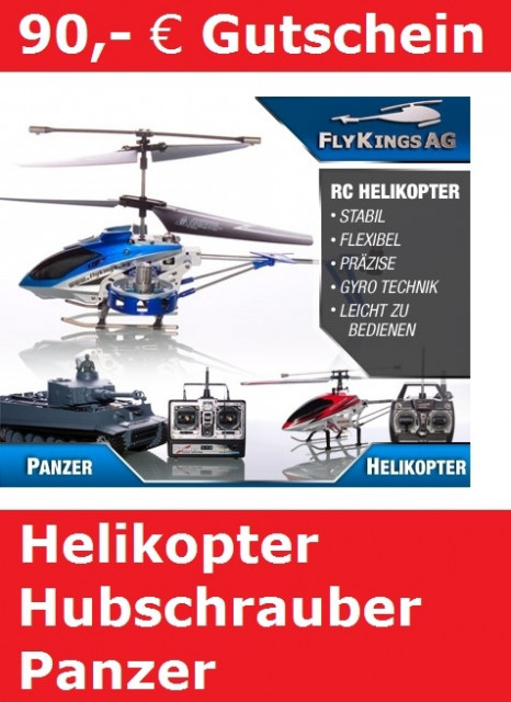 90,00 € Gutschein * Ferngesteuert * Helikopter * Panzer * Hubschrauber * Funkges - Modellbau - Coburg