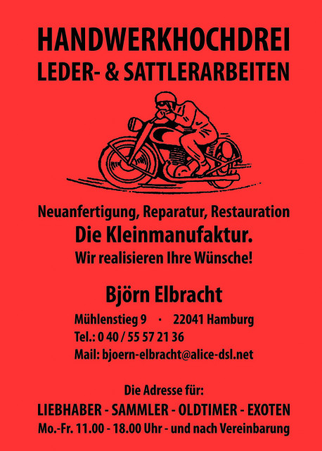 LEDER- & SATTLERARBEITEN.  Handwerk hoch drei  - Autos nach Marken - Hamburg