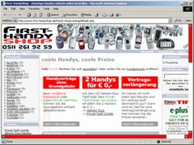 Online Shop - FIRST HANDYSHOP- Günstige Handys  Vertrag - Telekommunikation - BERLIN