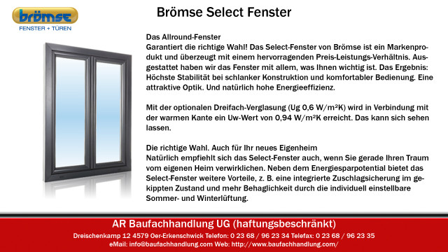Brömse Select Fenster   Beratung, Verkauf, Montage - Handwerk Hausbau Garten - Oer-Erkenschwick
