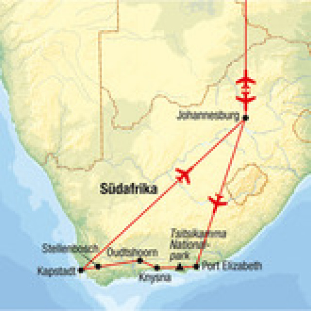SÜDAFRIKA 10-Tage-RUNDREISE Dez.15 - Nov.2016 ab €  2.098,- - Urlaub Reise - Ennetbaden