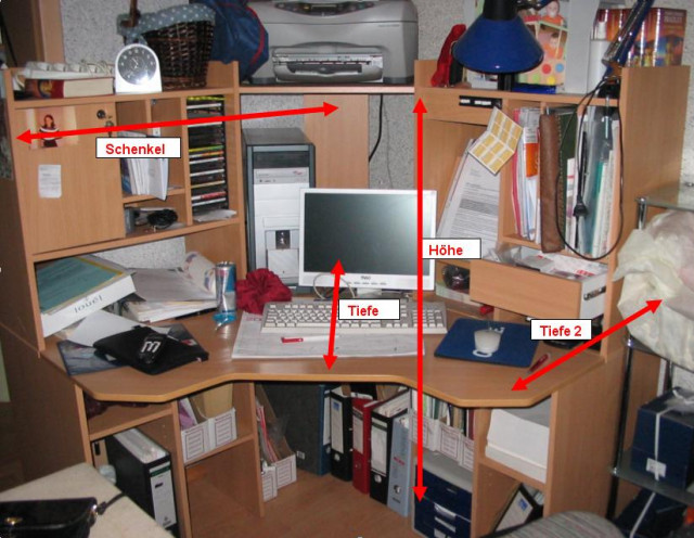 Eck-PC-Schreibtisch - Buero Geschaeft - Dörfles-Esbach