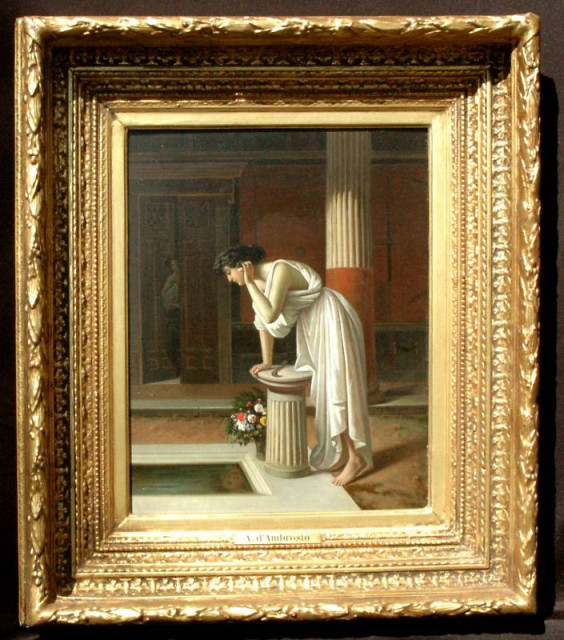 19. Jhd. Vestalin, sich in Bassin spiegelnd.Öl/ Lwd. - Sammlungen - Rastatt 