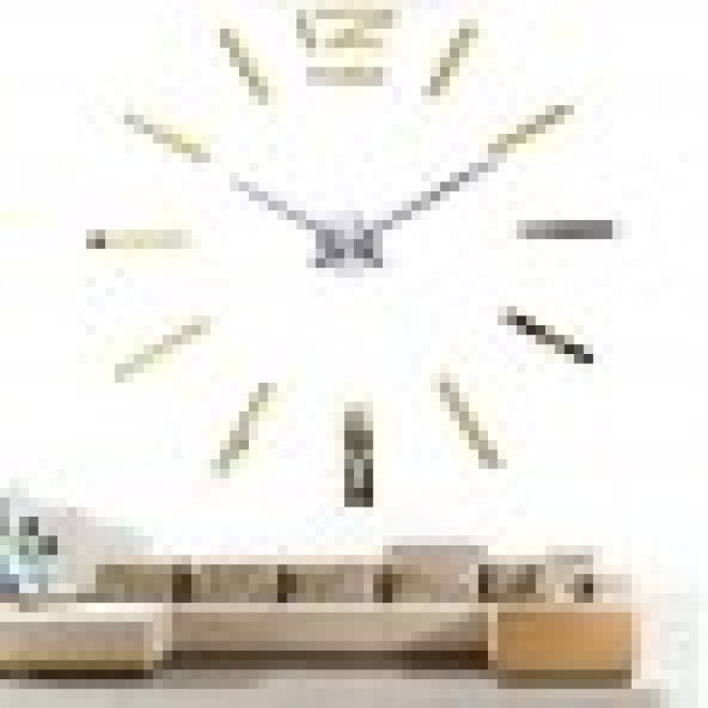 Wanduhr Wandtattoo Uhr golden Tattoo-Aufkleber - Sammlungen - Thun