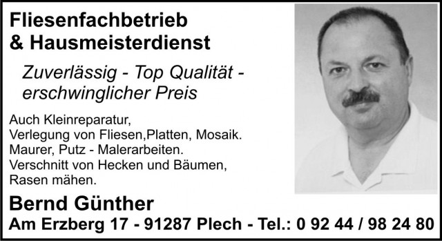 Fliesenleger & Hausmeister - Dienstleistungen Business Gewerbe - Plech
