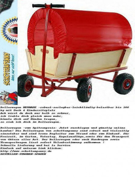 13 Mai-Vatertag Bollerwagen-Das perfekte Geschenk für Papa bei schottenpenny gün - Promotion Pressemitteilungen - Essen