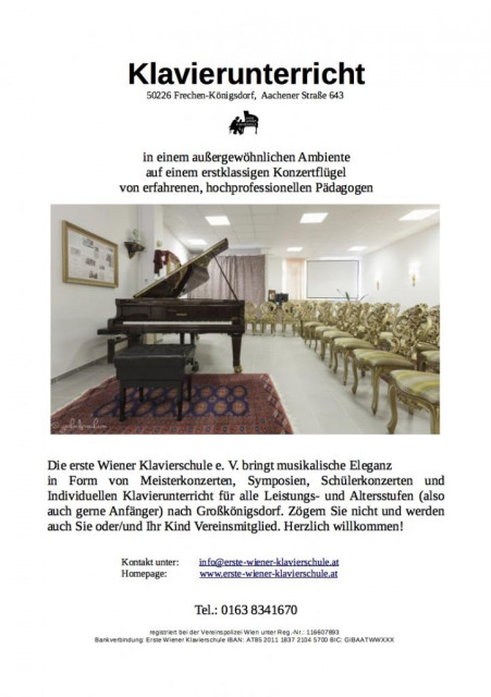 Erste Wiener Klavierschule bietet Ihnen alles was Sie brauchen um mit Musik glüc - Musik - Frechen-Königsdorf