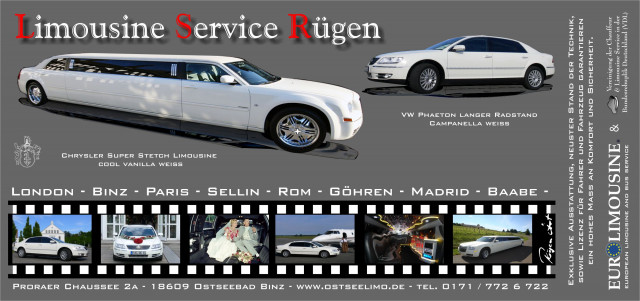 125 Jahre Ostseebad Binz - 10 Jahre Limousine Service Rügen - Essen Trinken Genuss - Ostseebad Binz