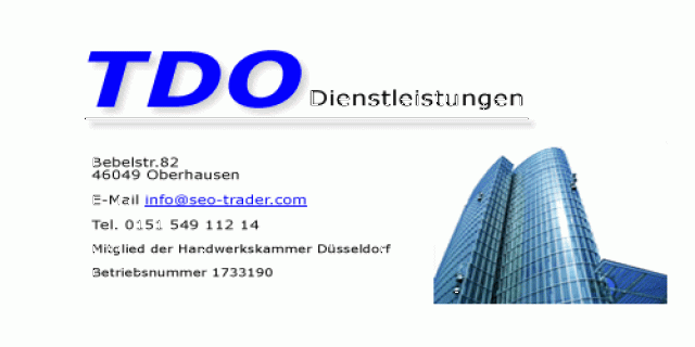 √ TDO Dienstleistungen - Entrümpelungen - Wohnungsauflösungen - Gebäuderei - Dienstleistungen Business Gewerbe - Oberhausen