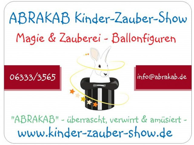 ABRAKAB Kinder-Zauber-Show - Veranstaltungen Termine - Waldfischbach-Burgalben