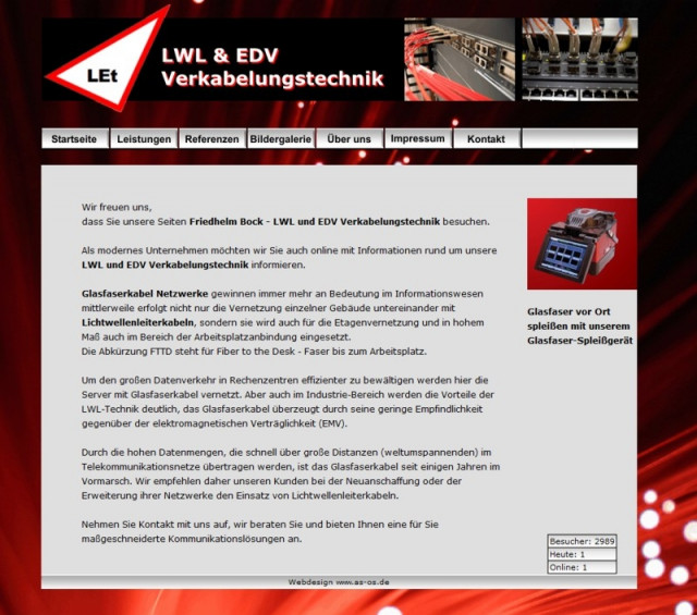 LWL und EDV Verkabelungstechnik - Glasfaserkonfektionierung - Kommunikation - Geisenheim