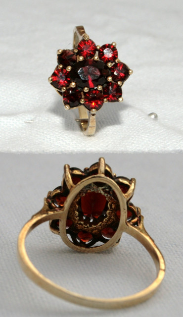 Wunderschöner Ring mit böhmischen Granaten - Kleidung Schmuck Accessoires - Gießen