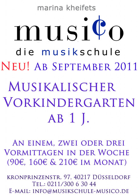 Musikalischer Vorkindergarten Düsseldorf - Musik - Düsseldorf