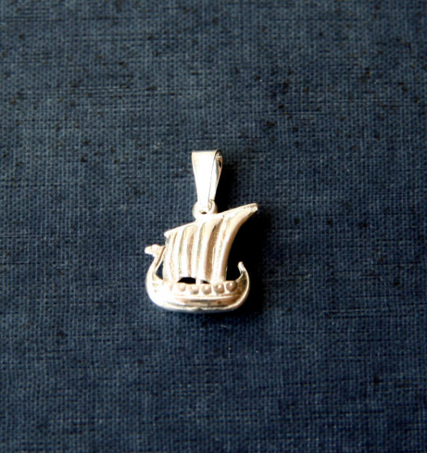 Silberanhänger, Wikingerschiff - Kleidung Schmuck Accessoires - Rommerskirchen