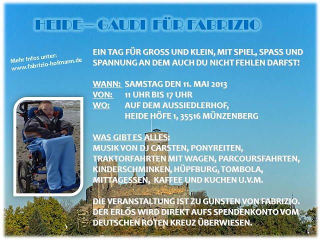 Veranstaltung HEIDE-GAUDI FÜR FABRIZIO - Veranstaltungen Termine - Münzenberg