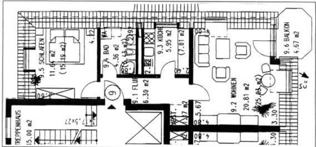 2 Raumwohnung in Velten mit Balkon, 53 qm, 430 € warm, provisionsfrei!!, ab 01.0 - Vermietungen - Am Kuschelhain 