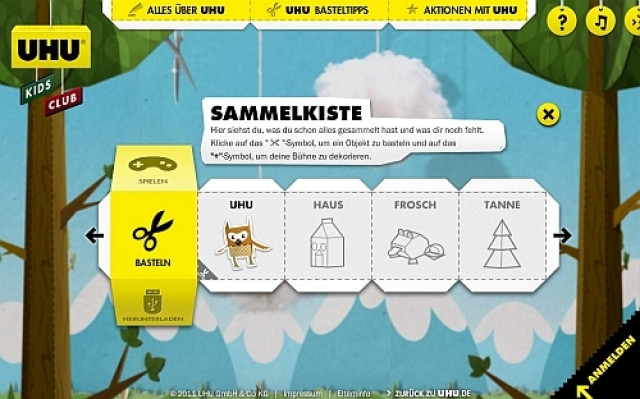 Netzbewegung realisiert den UHU Kids-Club - eine Welt zum Spielen & Basteln  - Promotion Pressemitteilungen - Ettlingen
