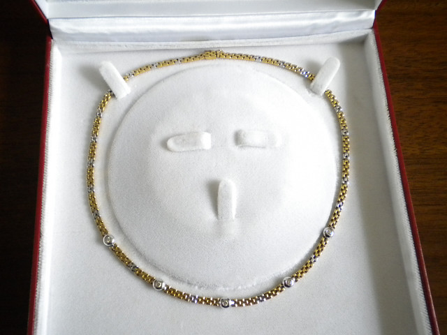 LUXUS PUR ! Elegantes Brilliant-Collier 750er Gold/5 Brillianten 0,50 ct - Kleidung Schmuck Accessoires - Viersen