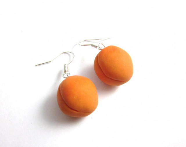 Aprikosen Ohrringe - Kleidung Schmuck Accessoires - Dortmund