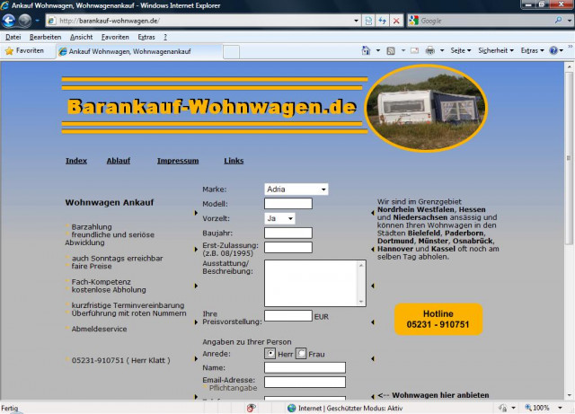 Wohnwagen Ankauf - Camping - Detmold