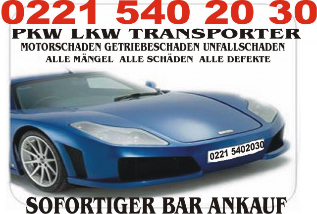 Wagen zu verkaufen - Prima - Wir kaufen jedes Kraftfahrzeug - Autos nach Marken - Köln