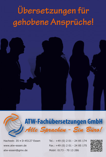 Professionelle Übersetzungen von Profis - ATW-Fachübersetzungen GmbH in Essen - Dienstleistungen Business Gewerbe - Essen
